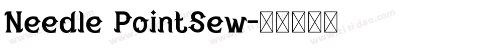 Needle PointSew字体转换
